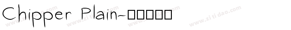 Chipper Plain字体转换